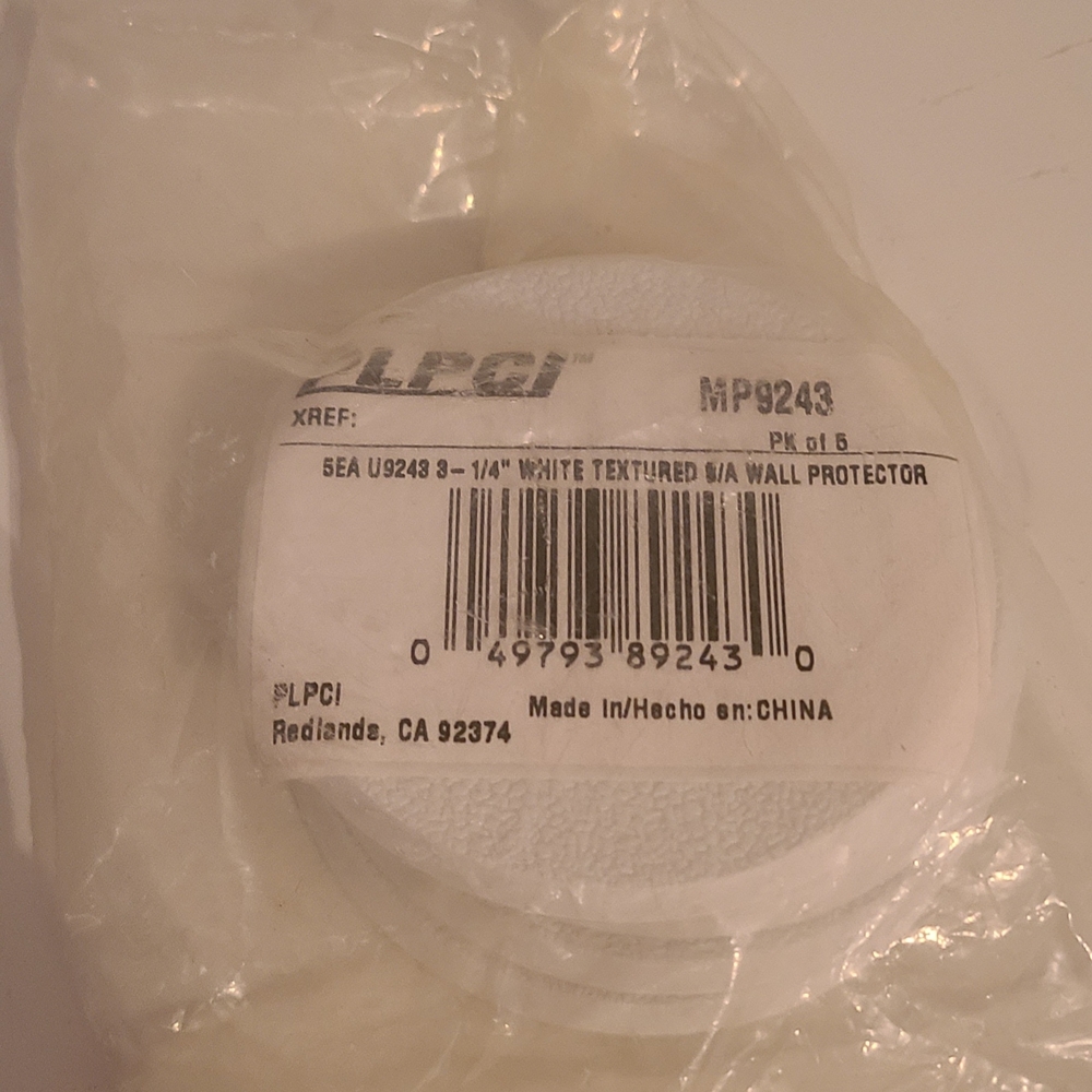 Prime Line MP9243 Wall Protector 3-1/4 In White Self Adhesive Backing (5 Pack)